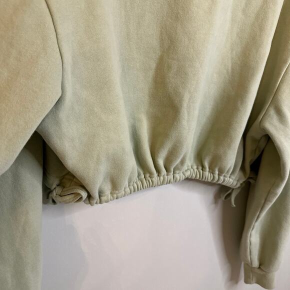 LA Hearts by Pac Sun light sage cropped lounge sweatshirt, women’s medium - Picture 3 of 6